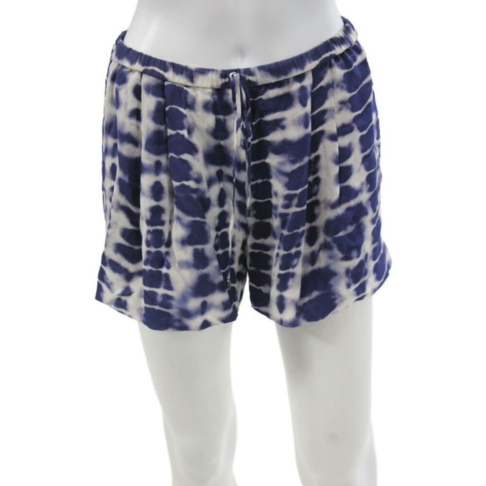Haute Hippie Unisex Blue Silk Bohemian Shorts Size M